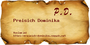 Preisich Dominika névjegykártya